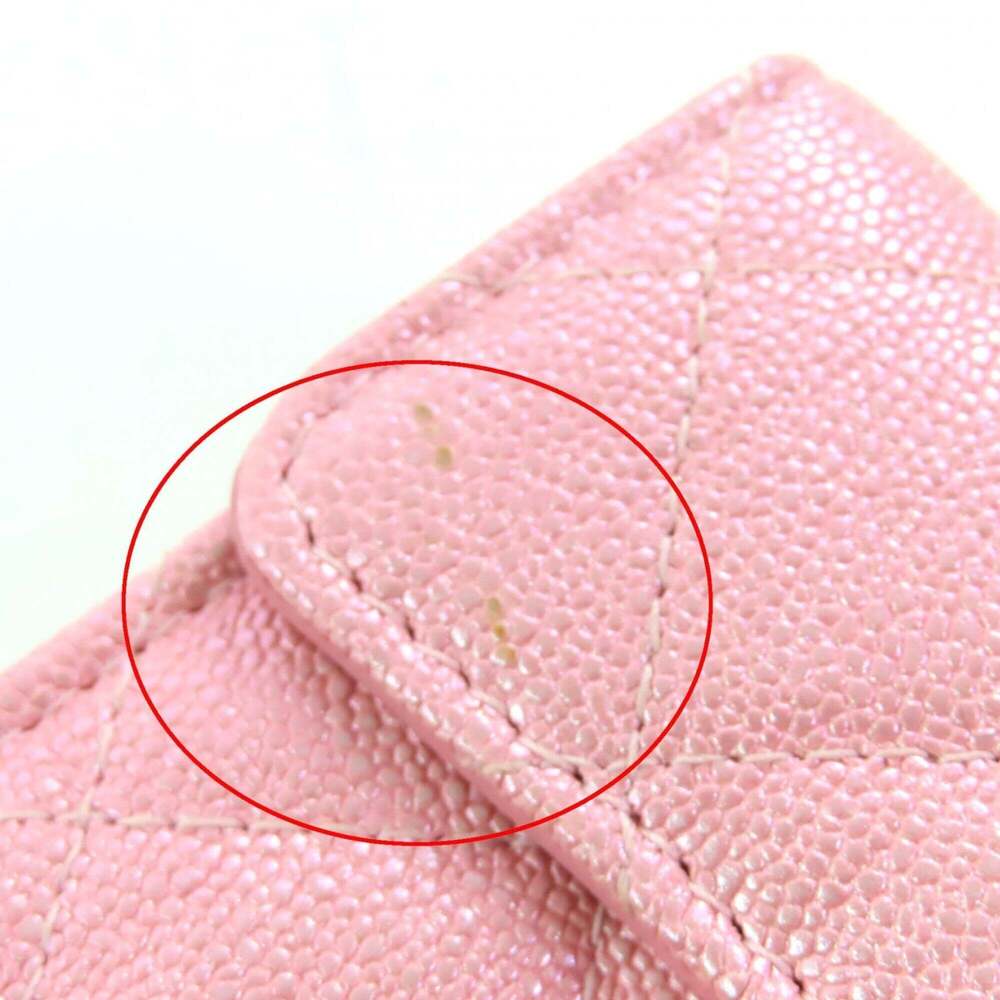 CHANEL Pink Caviar Leather Logo Wallet - Picture 12 of 12